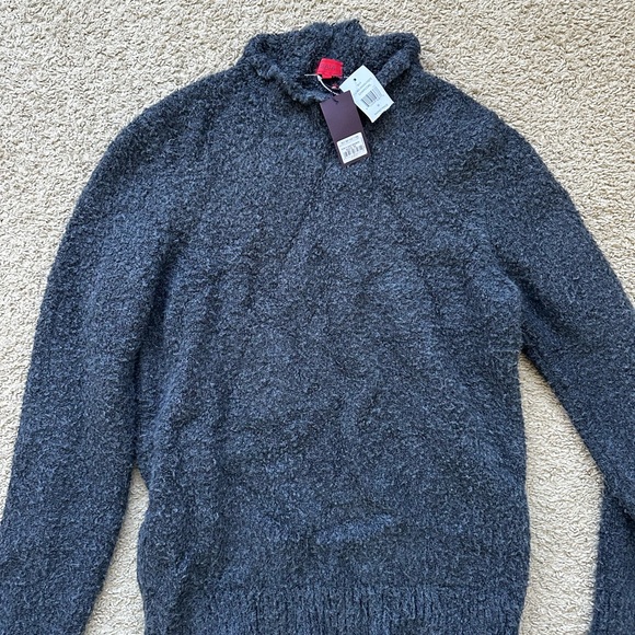 Isaia Napoli $1,099 NWT Gray Wool/Silk Sweater - Men's Size M
